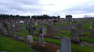 View across East Wemyss (MacDuff) Cemetery, Fife