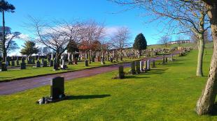 View across Upper Largo Cemetery, Fife