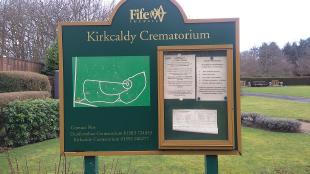 Plan of sections at Kirkcaldy Crematorium, Fife