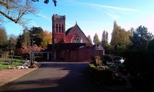 View of crematorium chapel at Beckenham, Kent