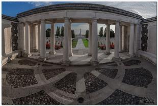 View through Tyne Cot Cemetery, Belgium